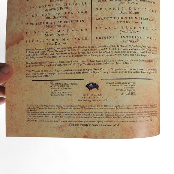 Dungeons & Dragons Complete Warrior Hardcover First Printing December 2003 - Picture 11 of 12